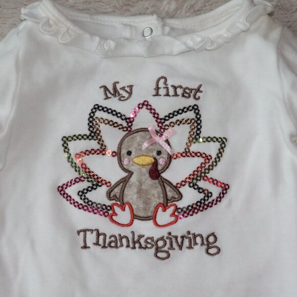Baby Girl Size 3 Months Koala Kids My First Thanksgiving Bodysuit Onesie - Picture 1 of 4